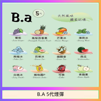 B.A 5代主機煙彈電子煙一盒三顆