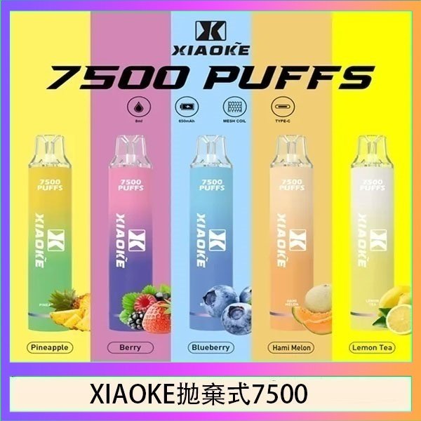 XIAOKE拋棄式7500 梟客XIAOKE一次性電子菸拋棄式7500口